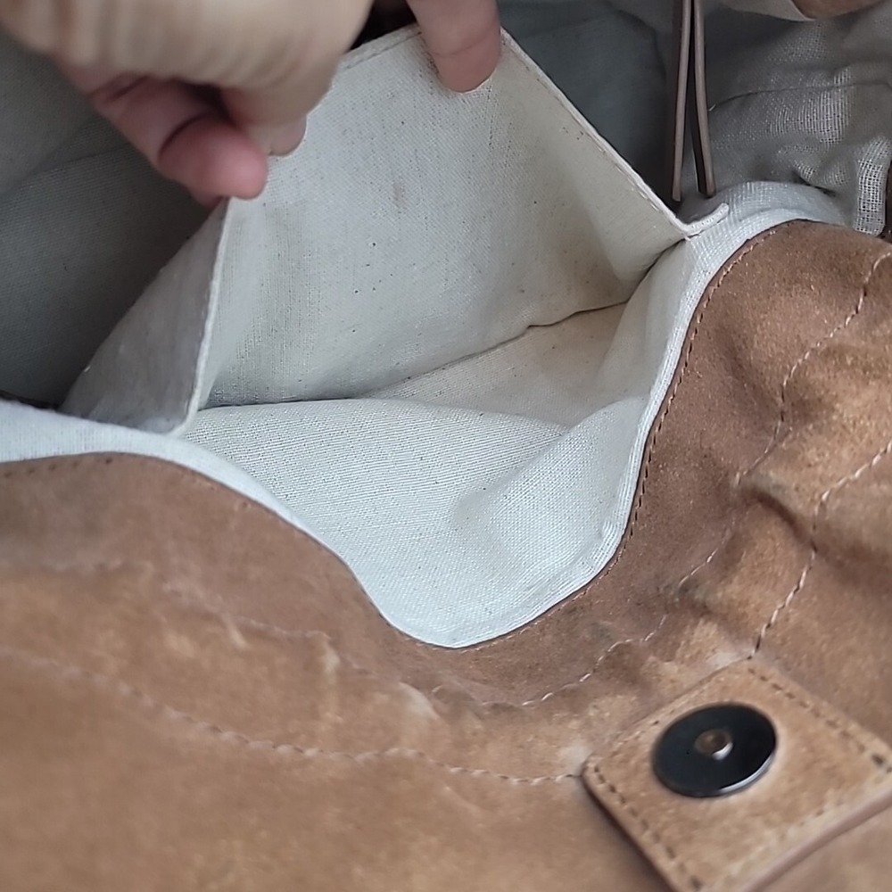 Vince‎ Camuto Dario Crossbody Brown Leather Suede Cinnamon Bark - Picture 10 of 16